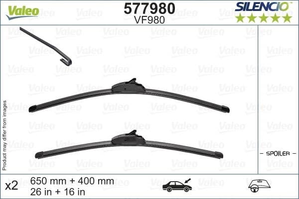 Wiper Blade SILENCIO FLAT BLADE SET 577980