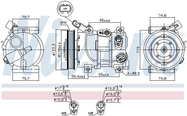 Compressor, air conditioning ** FIRST FIT ** 890652