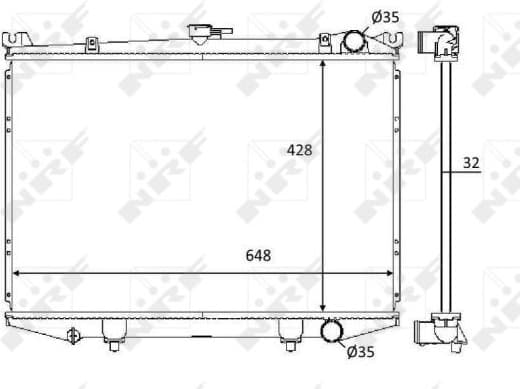 Radiator, engine cooling 59114