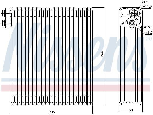 Evaporator, air conditioning 92302