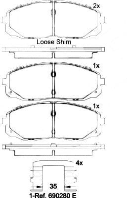 Brake Pad Set, disc brake PRIME LINE P30095