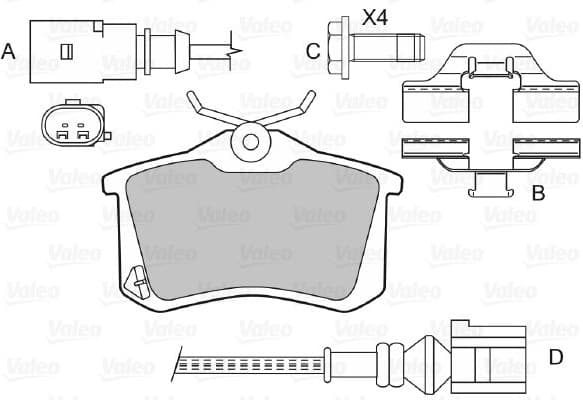 Brake Pad Set, disc brake 598180 - image 2