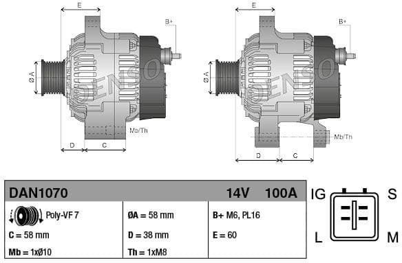 Alternator DAN1070 - image 3