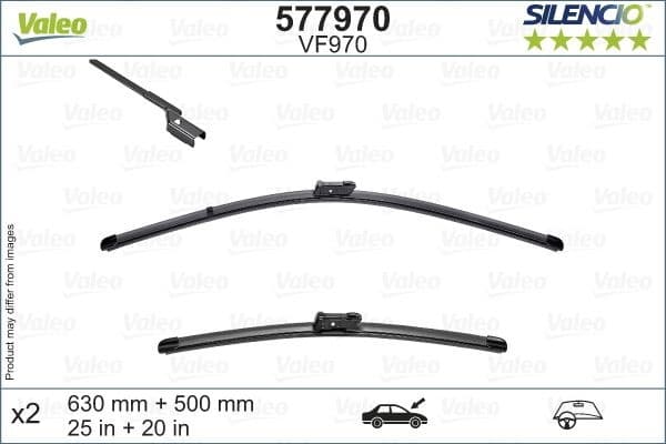 Wiper Blade SILENCIO FLAT BLADE SET 577970