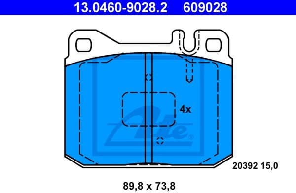 Brake Pad Set, disc brake 13046090282