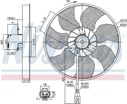 Fan, engine cooling 85957