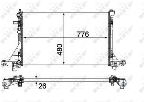 Radiator, engine cooling 58482