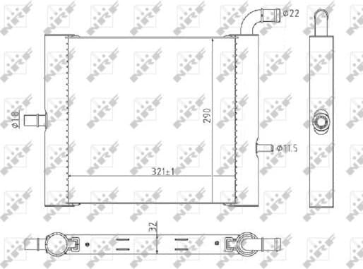 Radiator, engine cooling 59176
