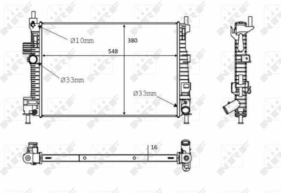 Radiator, engine cooling 58289