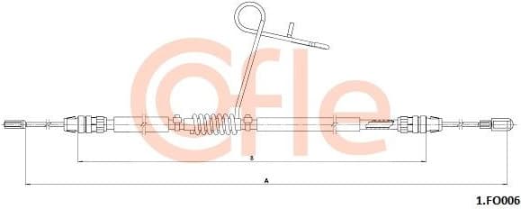 Cable Pull, parking brake 1.FO006