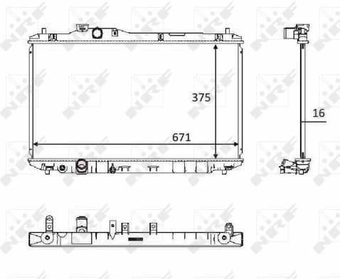 Radiator, engine cooling 58537