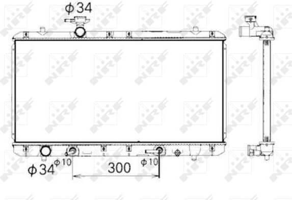Radiator, engine cooling 53429