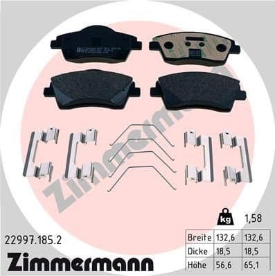 Brake Pad Set, disc brake 22997.185.2