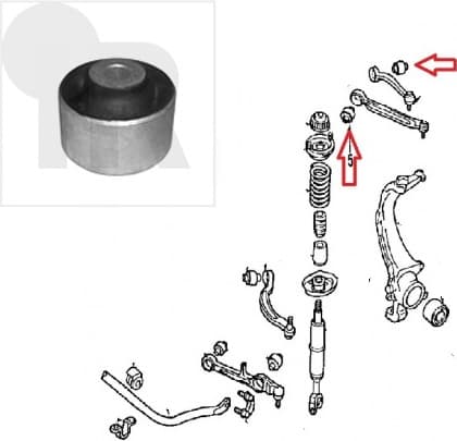 Silentblock front axle 87-02292
