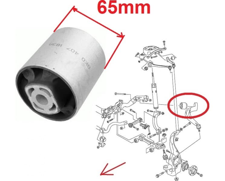 Silentblock front axle 00054567