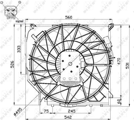 Fan, engine cooling 47672