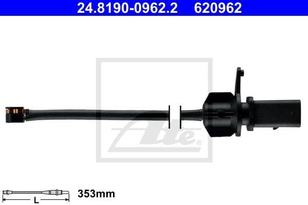 Warning Contact, brake pad wear 24.8190-0962.2