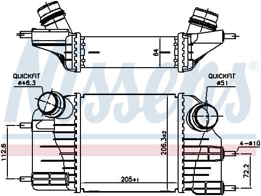 Charge Air Cooler ** FIRST FIT ** 961117
