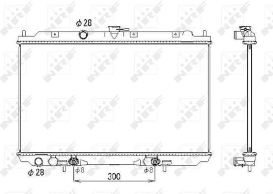 Radiator, engine cooling 53436