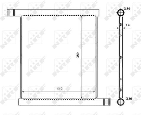 Radiator, engine cooling 53857