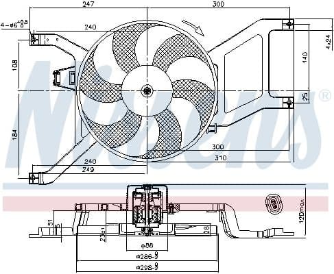 Fan, engine cooling 85714