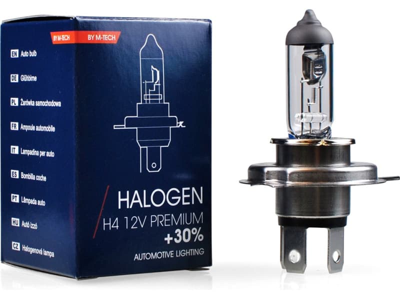 Lemputė M-TECH PREMIUM H4 60/55W 12V +30% - H4-PREMIUM-MTH