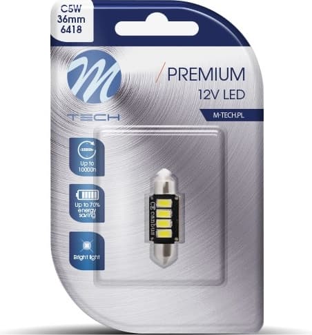 LED Bulb C5W 36mm M-TECH 1vnt - LB334W-01B-MTH (M-TECH) - Autoera