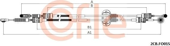 Cable Pull, manual transmission 2CB.FO015