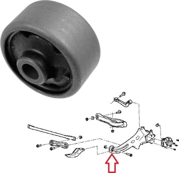 Silentblock rear axle T402182 - image 2