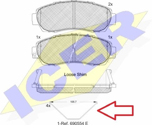 Brake pads front 181811-200