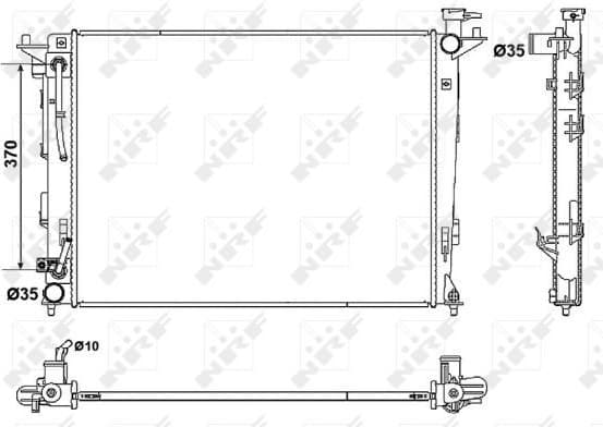 Radiator, engine cooling 53051