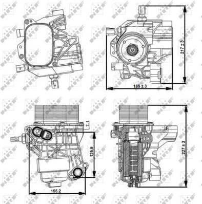Housing, oil filter 31356