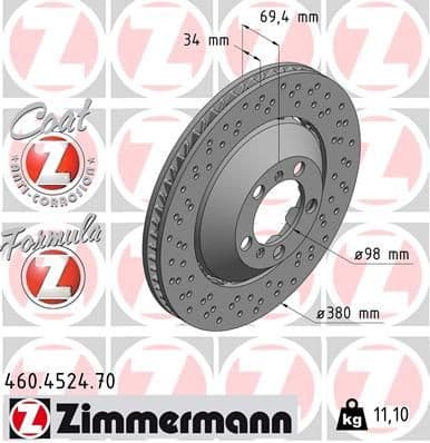 Brake Disc FORMULA Z BRAKE DISC 460.4524.70