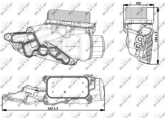 Housing, oil filter EASY FIT 31351