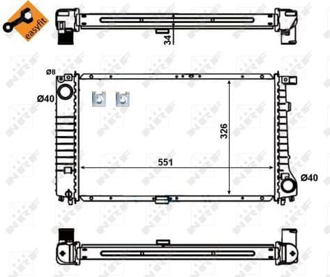 Radiator, engine cooling EASY FIT 56128