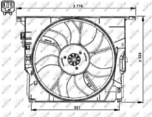 Fan, engine cooling 47727