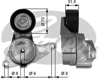 Belt Tensioner, V-ribbed belt DriveAlign™ T38397