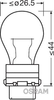 Bulb, auxiliary stop light ORIGINAL 3757AK - image 2
