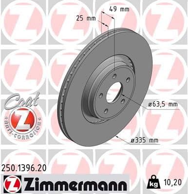 Brake Disc COAT Z 250.1396.20