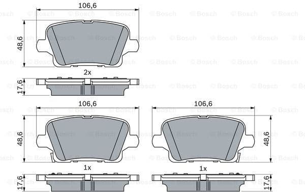 Brake Pad Set, disc brake 0986424872 - image 7