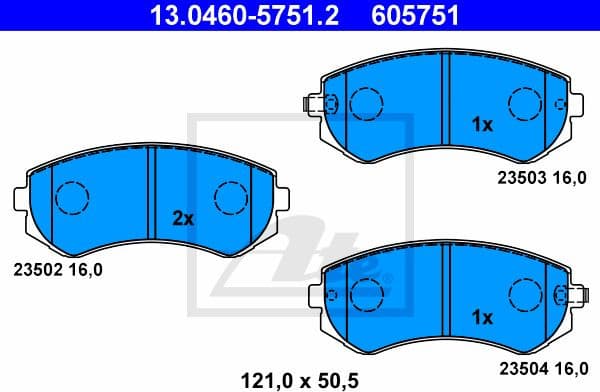 Brake Pad Set, disc brake 13.0460-5751.2