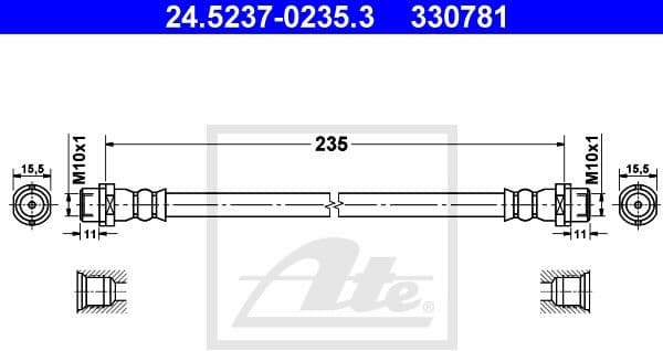 Brake Hose 24.5237-0235.3
