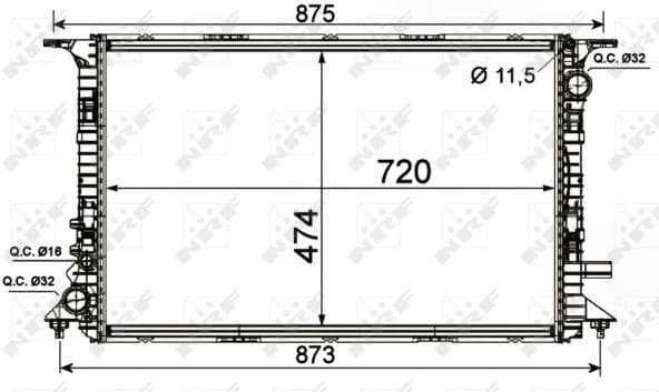 Radiator, engine cooling 53013