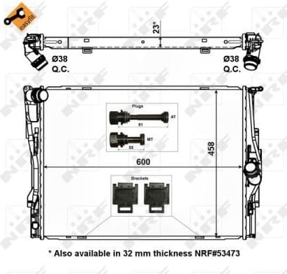 Radiator, engine cooling EASY FIT 56129