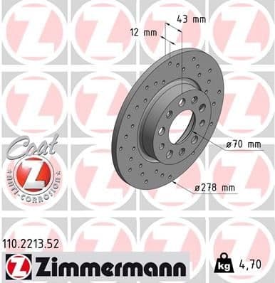 Brake Disc SPORT BRAKE DISC Z 110.2213.52