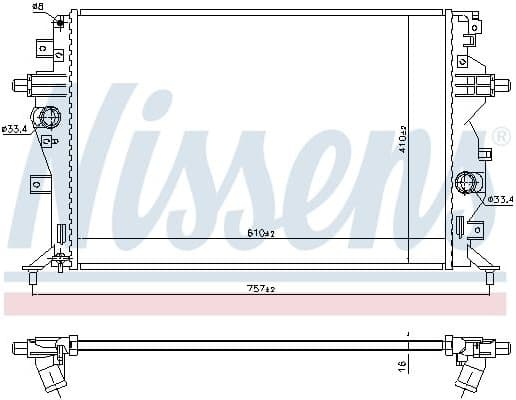Radiator, engine cooling 606607