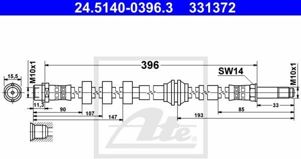 Brake Hose 24.5140-0396.3