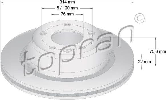 Brake Disc COATED 110 430