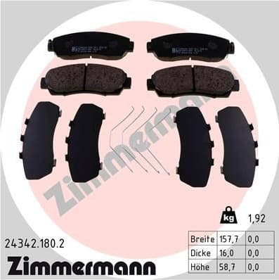 Brake Pad Set, disc brake 24342.180.2