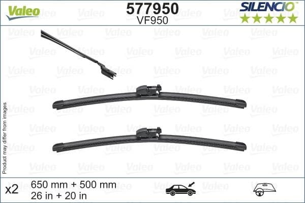 Wiper Blade SILENCIO FLAT BLADE SET 577950